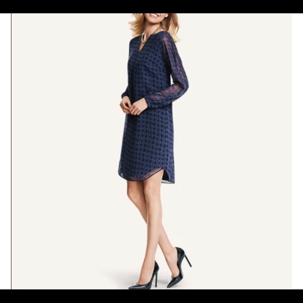 CAbi Harlequin Purple & Black Dress Small